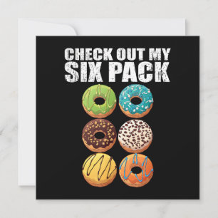 Check Out My Six Pack Doughnut Shirt - Funny Gym S Invitation