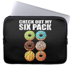 Check Out My Six Pack Doughnut Shirt - Funny Gym S Laptop Sleeve