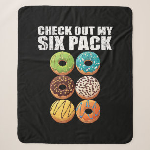 Check Out My Six Pack Doughnut Shirt - Funny Gym S Sherpa Blanket