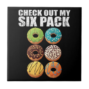 Check Out My Six Pack Doughnut Shirt - Funny Gym S Tile