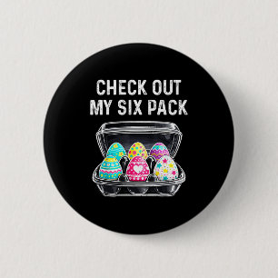 Check Out My Six Pack Funny Easter Egg Abs Workout 6 Cm Round Badge