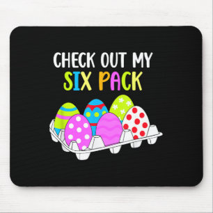 Check Out My Six Pack Funny Easter Egg Abs Workout Mouse Mat