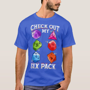 Check Out My Six Pack Funny Gaming Dice Pun T-Shirt