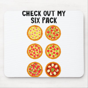 Check Out My Six Pack Funny Pizza _1 Mouse Mat