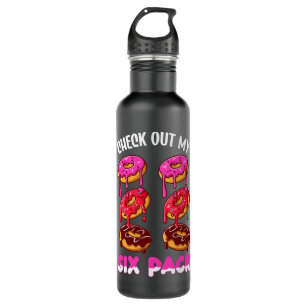 Check Out My Six Pack Funny Quote Doughnut Fast Fo 710 Ml Water Bottle