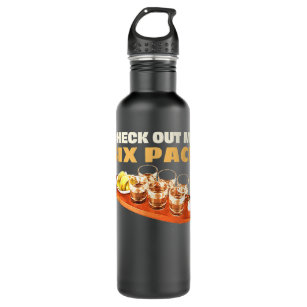 Check Out My Six Pack Funny Tequila Lime Salt Drin 710 Ml Water Bottle