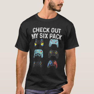 Check Out My Six Pack Gamer Design Funny Gamer s C T-Shirt