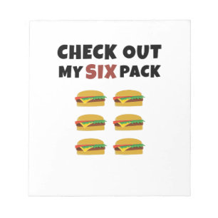 Check Out My Six Pack.. of Burgers Notepad