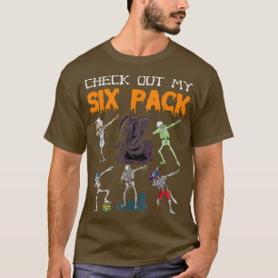 Check Out My Six Pack Pirate nurse Skeleton Death T-Shirt