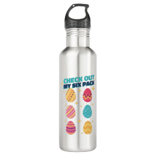 CHECK OUT MY SIX PACK, SIX PACK EASTER EGGS 710 ML WATER BOTTLE