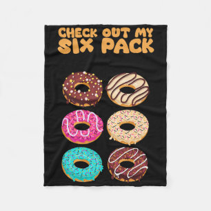 Check Out My Six Pack Strength Gym Funny Bodybuild Fleece Blanket
