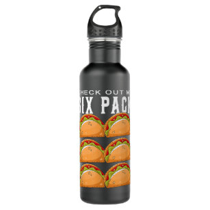Check Out My Six Pack Taco Funny Gym 710 Ml Water Bottle
