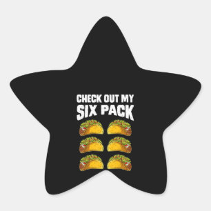 Check Out My Six Pack Tacos Cinco De Mayo Women Star Sticker