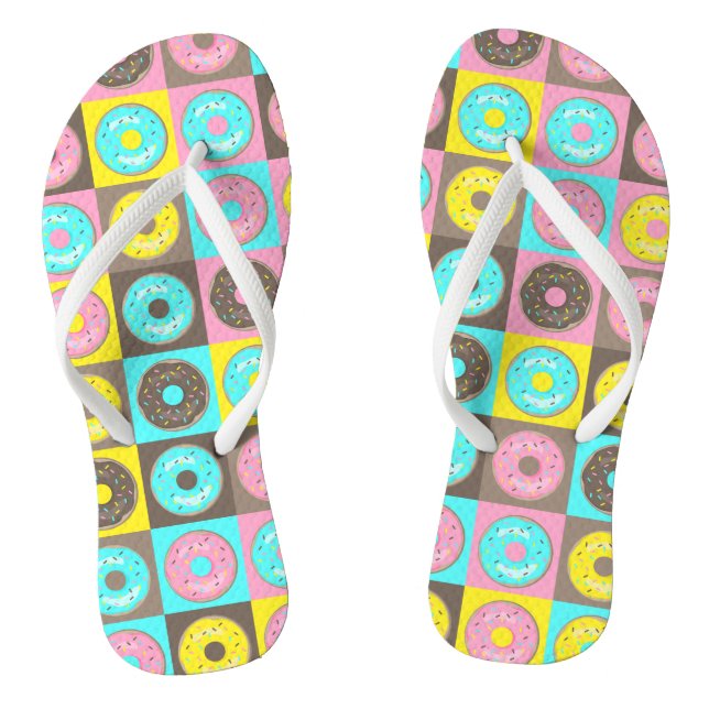 Check Out the Doughnuts! Flip Flops (Footbed)