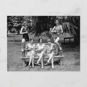 Check Out Those Ukuleles! - 1920s Postcard