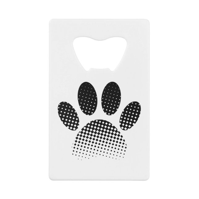 Check Pattern Halftone Dog Paw Print (Front)