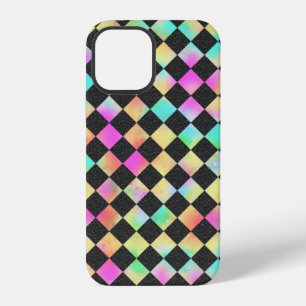 Check Pattern In Bright 80s Colours iPhone 12 Case