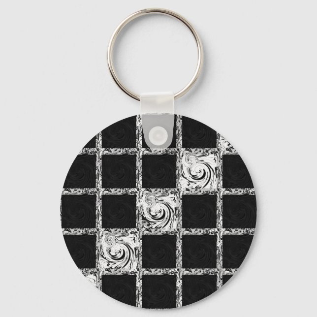 check pattern key ring (Front)