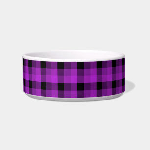 Check Pattern. Purple and Black. Bowl