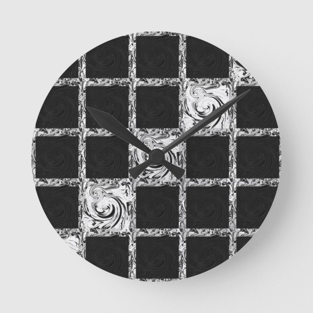 check pattern round clock (Front)