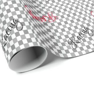 Check Print Wrapping Paper