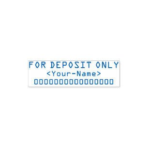 Check Restrictive Indorsement + Custom Name Self-inking Stamp