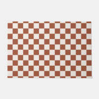 Check Rust Chequered Terracotta Chequerboard