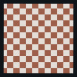 Check Rust Chequered Terracotta Chequerboard Faux Canvas Print<br><div class="desc">Chequered Pattern – Earth tones terracotta chequerboard.</div>
