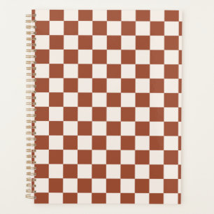 Check Rust Chequered Terracotta Chequerboard Planner