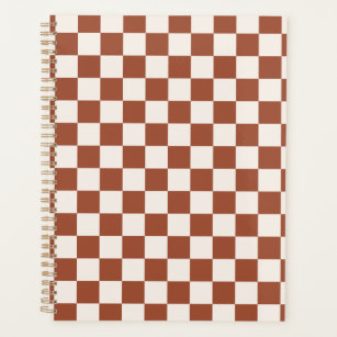 Check Rust Chequered Terracotta Chequerboard Planner