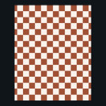 Check Rust Chequered Terracotta Chequerboard Poster<br><div class="desc">Chequered Pattern – Earth tones terracotta chequerboard.</div>