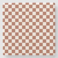 Check Rust Chequered Terracotta Chequerboard