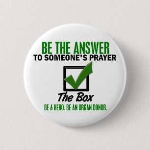 Check The Box Be An Organ Donor 3 6 Cm Round Badge