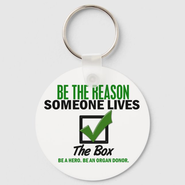 Check The Box Be An Organ Donor 4 Key Ring (Front)
