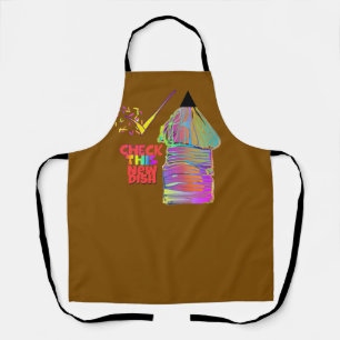 Check This New Dish Brown Apron