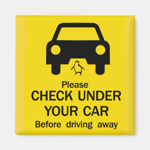 Check Under Car Sign, Australia Magnet