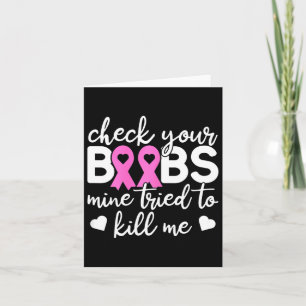 Check Your Boo Bees Breast Cancer Awareness Fight Card