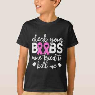 Check Your Boo Bees Breast Cancer Awareness Fight T-Shirt