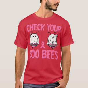 Check Your Boo Bees Breast Cancer Awareness Funny T-Shirt