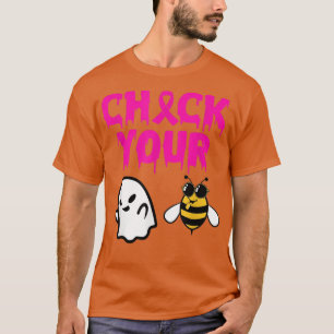 Check Your Boo Bees Breast Cancer Halloween Pink R T-Shirt