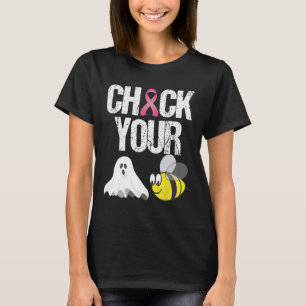 Check Your Boo Bees Fun Breast Cancer Halloween G T-Shirt