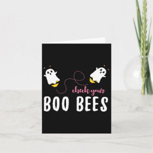 Check Your Boo Bees October Breast Cancer Awarenes Card