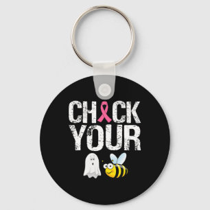 Check Your Boo Bees Shirt Funny Breast Cancer Hall Key Ring