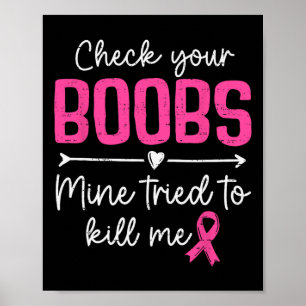 Check Your Breast Breast Cancer Awareness Survivor Poster