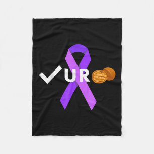 Check Your Nuts Check Your Testicular Cancer Aware Fleece Blanket