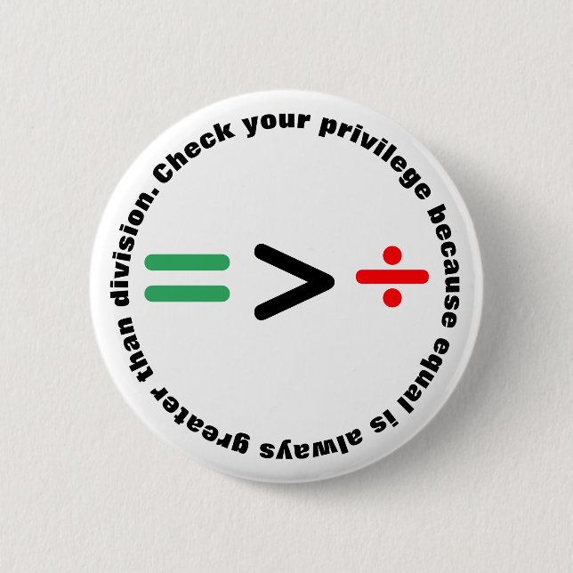 Check Your Privilege 6 Cm Round Badge (Front)