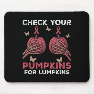 Check Your Pumpkins – Breast Cancer Awareness Hall Mouse Mat