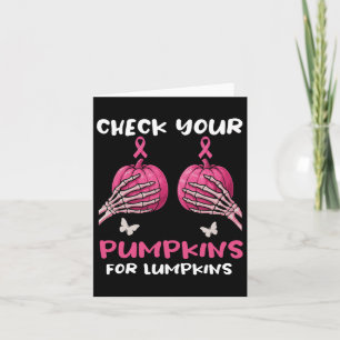 Check Your Pumpkins Breast Cancer Awareness Hallow Card
