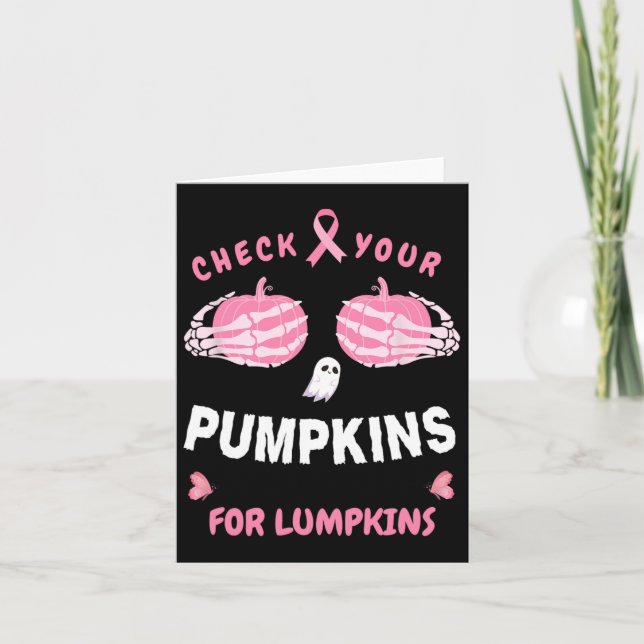 Check Your Pumpkins For Lumpkins Skeleton Hand Hal Card (Front)