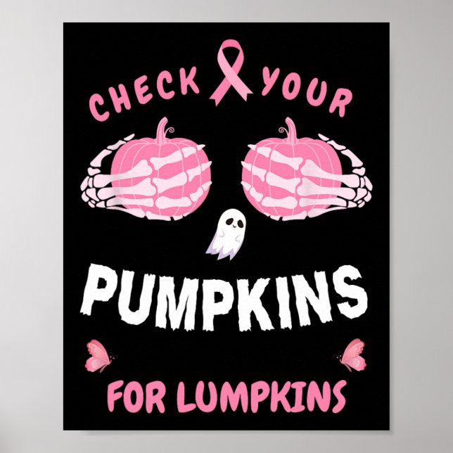 Check Your Pumpkins For Lumpkins Skeleton Hand Hal Poster (Front)